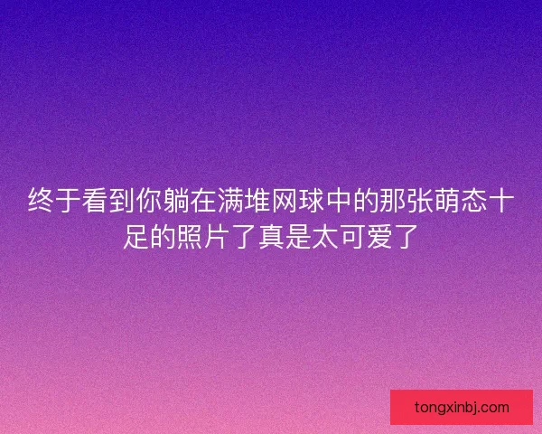 终于看到你躺在满堆网球中的那张萌态十足的照片了真是太可爱了 终于看到你躺在满堆网球中的那张萌态十足的照片了真是太可爱了